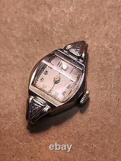 Ladies 14K White Gold Cased Boulevard Watch For Parts/Repairs 3.6 Grams