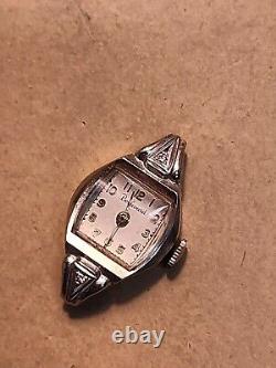 Ladies 14K White Gold Cased Boulevard Watch For Parts/Repairs 3.6 Grams