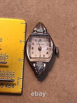 Ladies 14K White Gold Cased Boulevard Watch For Parts/Repairs 3.6 Grams