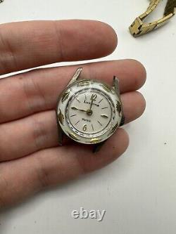 Ladies Mechanical Watch Broken Lot Of 10 Vintage Caravelle Gruen