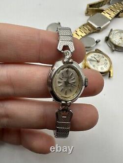 Ladies Mechanical Watch Broken Lot Of 10 Vintage Caravelle Gruen