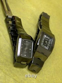 Ladies Rado Jubilee Diamond Encrusted Dial Tungsten Watches 2 Units For Parts