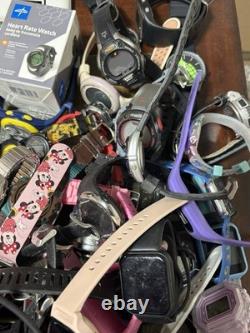 Large Digital Watch/Fitness Lot (149) Untested, Parts, Repair, Men, Women, Children