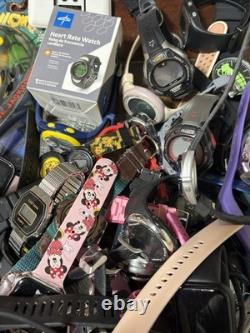 Large Digital Watch/Fitness Lot (149) Untested, Parts, Repair, Men, Women, Children