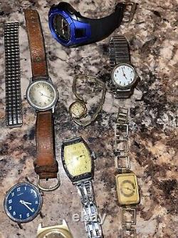 Large Lot Of 26 Vintage Watches For Parts Repair