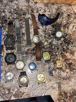 Large Lot Of 26 Vintage Watches For Parts Repair