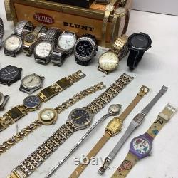 Large Vintage Watch Lot Parts Seiko, Pulsar, Carvel, Helbros, ++ Many More