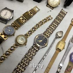 Large Vintage Watch Lot Parts Seiko, Pulsar, Carvel, Helbros, ++ Many More