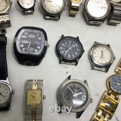 Large Vintage Watch Lot Parts Seiko, Pulsar, Carvel, Helbros, ++ Many More