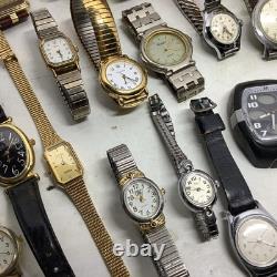 Large Vintage Watch Lot Parts Seiko, Pulsar, Carvel, Helbros, ++ Many More