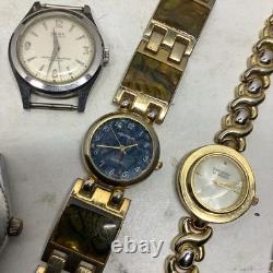 Large Vintage Watch Lot Parts Seiko, Pulsar, Carvel, Helbros, ++ Many More