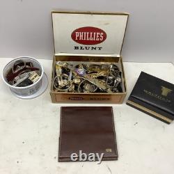 Large Vintage Watch Lot Parts Seiko, Pulsar, Carvel, Helbros, ++ Many More