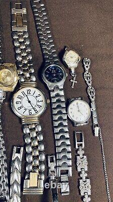 Large lot of ladies wrist watches Relic Timex Milan Seiko parts / repair 25 pcs