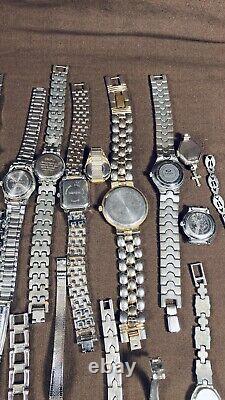 Large lot of ladies wrist watches Relic Timex Milan Seiko parts / repair 25 pcs