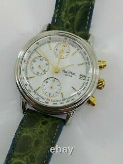 Lemania 5100 Paul Picot Watch Chronograph Automatic Mens Swiss Made For Parts