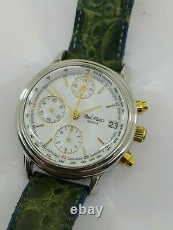 Lemania 5100 Paul Picot Watch Chronograph Automatic Mens Swiss Made For Parts