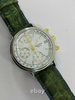 Lemania 5100 Paul Picot Watch Chronograph Automatic Mens Swiss Made For Parts