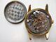 Lemania cal. 3050 Swiss watch movement in case mainspring broken