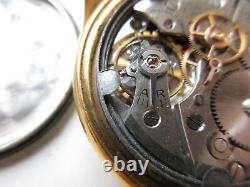 Lemania cal. 3050 Swiss watch movement in case mainspring broken