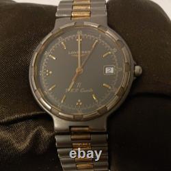 Longines Conquest Titanium Automatic Watch 35mm Silver Case Antique Not Working