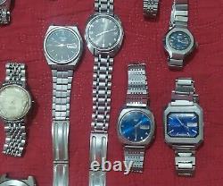 Lot 42 Vintage Seiko watches FOR PARTS or repair watchmaker Japan