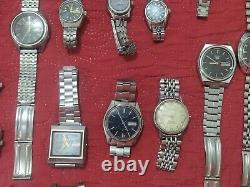 Lot 42 Vintage Seiko watches FOR PARTS or repair watchmaker Japan