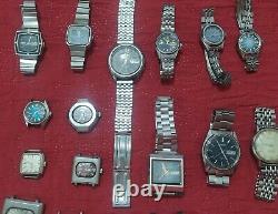 Lot 42 Vintage Seiko watches FOR PARTS or repair watchmaker Japan