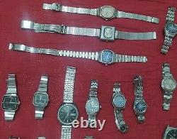 Lot 42 Vintage Seiko watches FOR PARTS or repair watchmaker Japan