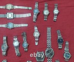 Lot 42 Vintage Seiko watches FOR PARTS or repair watchmaker Japan