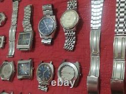 Lot 42 Vintage Seiko watches FOR PARTS or repair watchmaker Japan