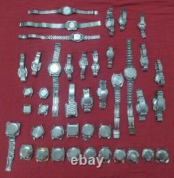 Lot 42 Vintage Seiko watches FOR PARTS or repair watchmaker Japan