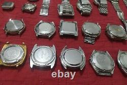 Lot 42 Vintage Seiko watches FOR PARTS or repair watchmaker Japan