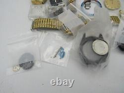 Lot (44) Men's + Ladies Vintage + Quartz SEIKO Watches Mvmts for Parts/Repair