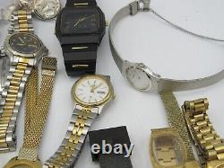 Lot (44) Men's + Ladies Vintage + Quartz SEIKO Watches Mvmts for Parts/Repair