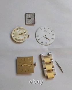 Lot 5 Vintage Watch Parts-Diamond Watch Face Hamilton 880 Omega Dial Rolex Links
