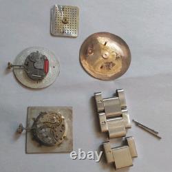 Lot 5 Vintage Watch Parts-Diamond Watch Face Hamilton 880 Omega Dial Rolex Links