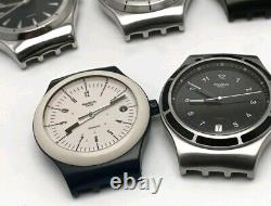 Lot 5 Watches Swatch Sistem51 Automatic Dial 42mm Swiss Men's For Parts