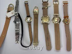 Lot 7 Tory Burch Womens Wrist Watches For Parts Or Repair Leather Two Tone