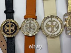 Lot 7 Tory Burch Womens Wrist Watches For Parts Or Repair Leather Two Tone