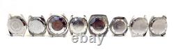 Lot 8 Case Watches Steel Seiko and Citizen Men Spare Parts