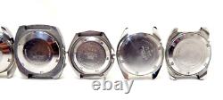 Lot 8 Case Watches Steel Seiko and Citizen Men Spare Parts