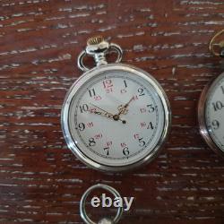 Lot Of 11 Pocket Watches-Mixed Brands And Sizes For parts/ Repair