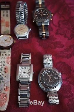 Lot Of (13) Watches For Repair/parts Various Brands