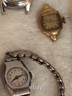 Lot Of 14 Antique-Vintage Watches For Parts