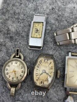 Lot Of 15 Watches For Ladies For Parts Or Repair Delbana, Vulcain, Moeris, Etc