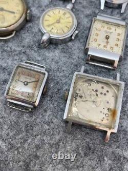 Lot Of 15 Watches For Ladies For Parts Or Repair Delbana, Vulcain, Moeris, Etc