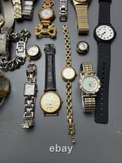 Lot Of (20) Vintage Watches Mixed Brands For Parts Or No Battery