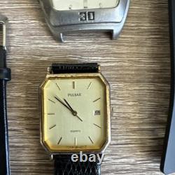 Lot Of 27 items Watches, Work And Some For Parts also coins and belt buckles