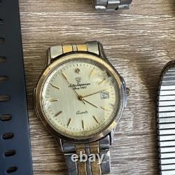 Lot Of 27 items Watches, Work And Some For Parts also coins and belt buckles