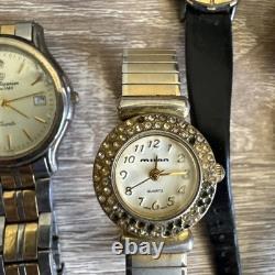 Lot Of 27 items Watches, Work And Some For Parts also coins and belt buckles